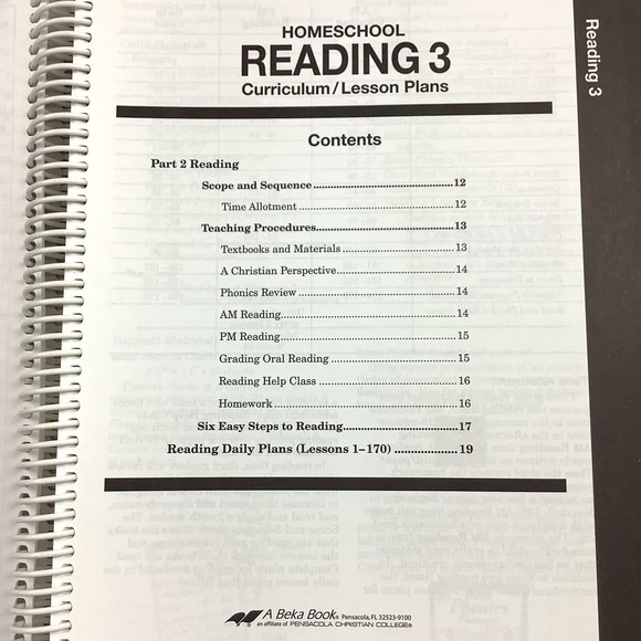 Abeka  3rd Grade Homeschool Language Arts 3 Lesson Plans Spiral Bound Book Manua - Picture 6 of 13
